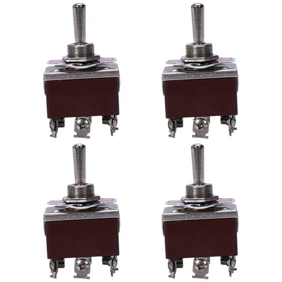 4X AC 250V/15A 125V/20A ON//ON 3 Position DPDT Momentary Toggle Switch