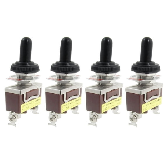 4X AC 250V 15A Momentary SPDT Toggle Switch with Waterproof Boot4 x Toggle Switch