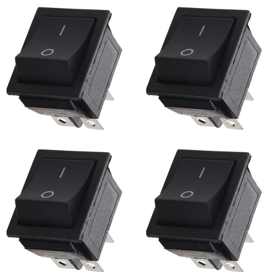 4X AC 250V 16A 4 Pin ON/ I/O 2 Position DPST Snap in Boat Rocker Switch 28x21mm