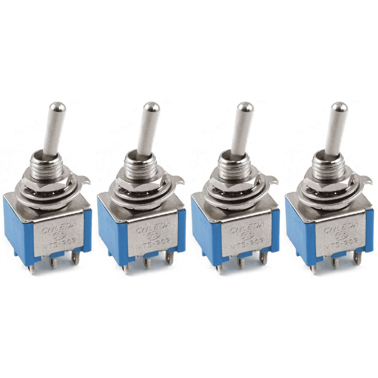 4X AC 3A/250V 6A/125V 6 Pin DPDT On/on 2 Position Mini Toggle Switch