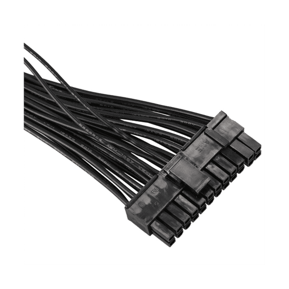 4X ATX 24Pin 1 to 2 Port Power Supply Extension Cable PSU Male to Female Splitter 24PIN Extension Cable,4 x expansion cable,Black