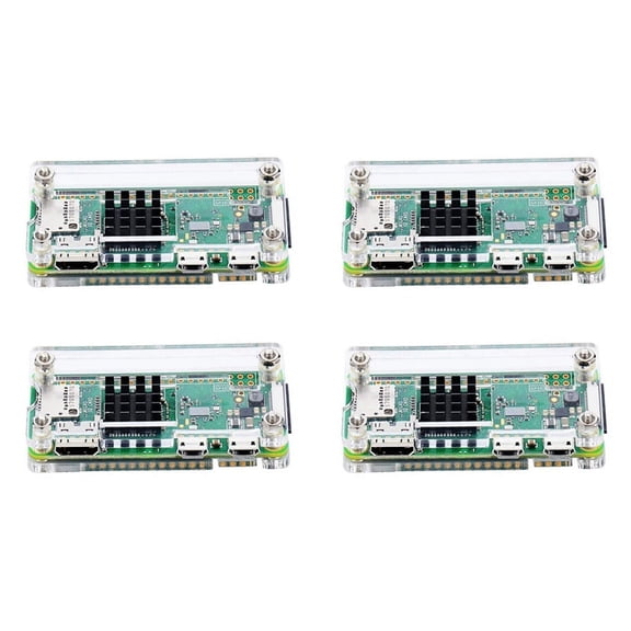 4X Acrylic Case 4 in 1 Kit for Zero W and Pi Zero with Heat Sink