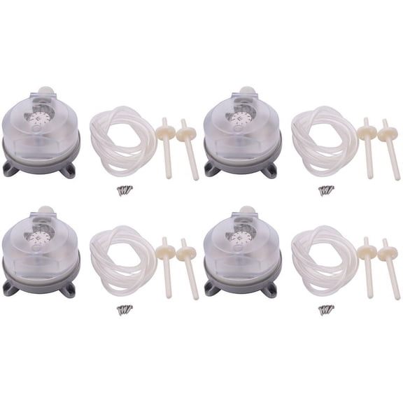 4X Air Differential Pressure Switch 20-200Pa Adjustable Micro- Pressure Air Switch,4 x Micro- differential pressure switch,Gray