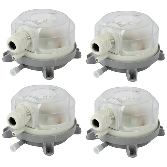 4X Air Differential Pressure Switch 50-500Pa Adjustable Micro- Pressure Air Switch,4 x Micro- differential pressure switch,Gray