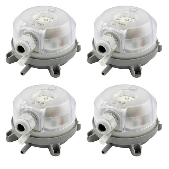 4X Air Differential Pressure Switch 50-500Pa Adjustable Micro- Pressure Air Switch,4 x Micro- differential pressure switch,Grey