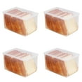 thumbnail image 1 of 4X Airtight Bread Storage Containers Bread Box Plastic Reusable Loaf Cake Clear Bread Dispenser Freshest Bread Bin, 1 of 6