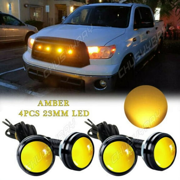 4X Amber Yellow 23mm Eagle Eye 9W LED Fog DRL Reverse Backup Light Car Motor
