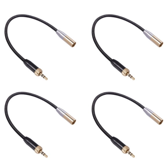 4X Audio Mic Cable Internal Thread 3.5MM Male to MINI XLR 3PIN Adapter Cable for SLR Camera Audio Cable,4 x Audio Cable,Black&Gold&Silver