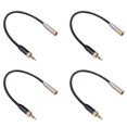 4X Audio Mic Cable Internal Thread 3.5MM Male to MINI XLR 3PIN Adapter
