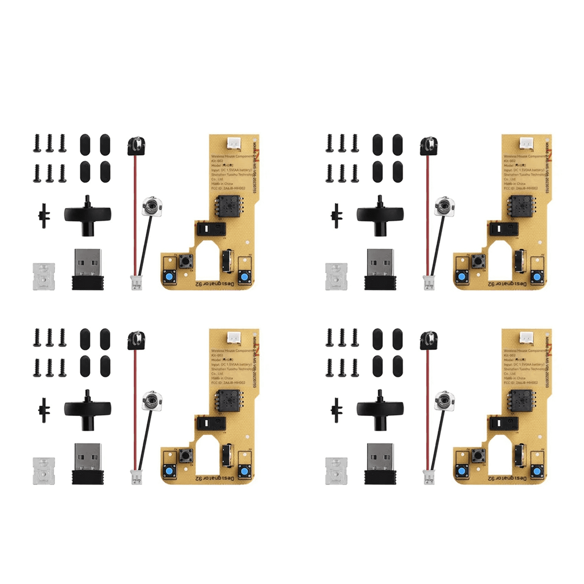 4X for Bamboo Lab DIY 3D Printing Wireless Mouse Kit Model 002 Computer ...