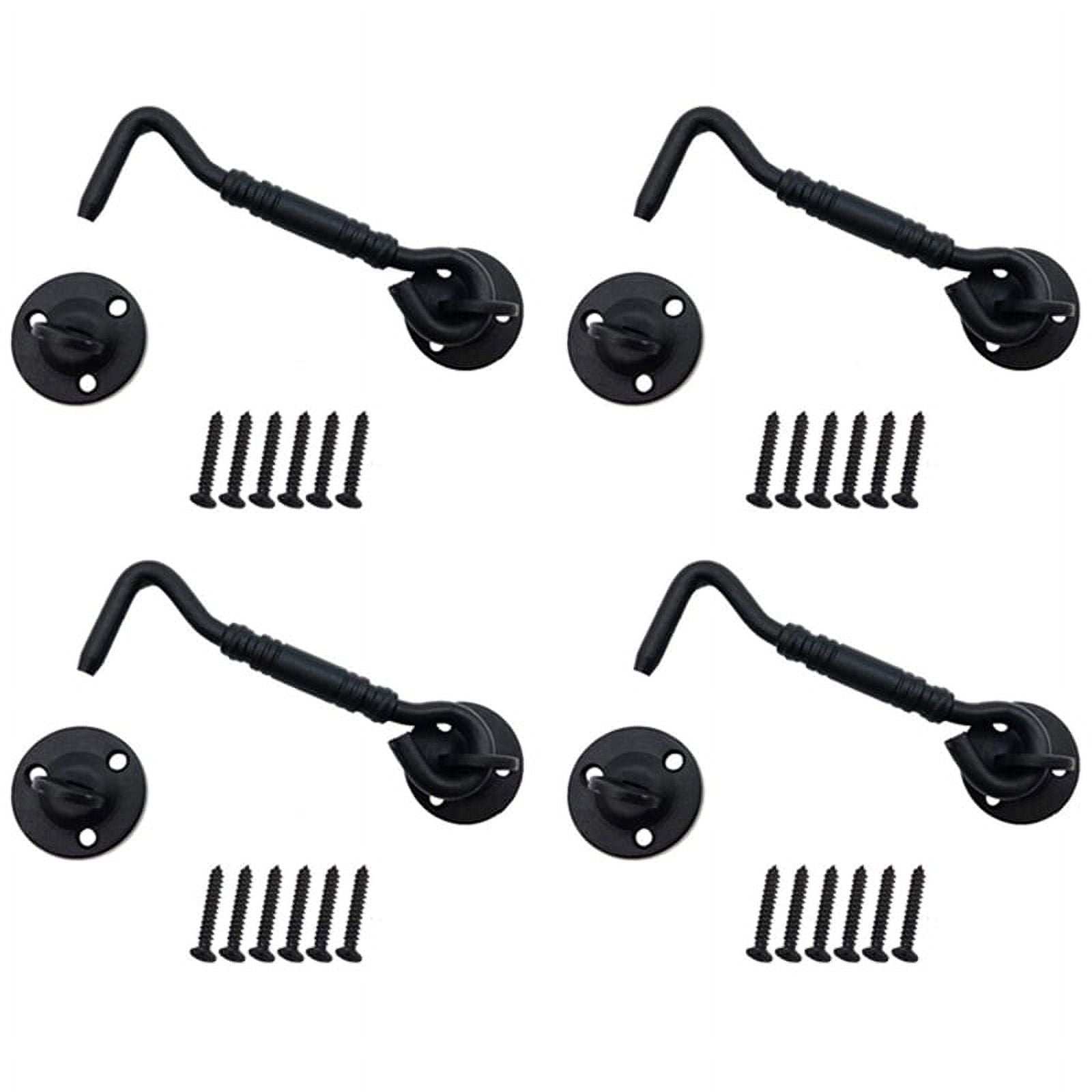 4X Barn Door Lock, 4 Inch Stainless Steel Door Hook & Eye Latch with