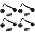 thumbnail image 1 of 4X Barn Door Lock, 4 Inch Stainless Steel Door Hook & Eye Latch with Mounting Screws, Door Lock Latch for Sliding Door, 1 of 7
