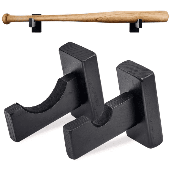 4X Baseball Bat Display Wall Mount,Bat Holders for Wall Solid with Felt Liner and Hidden Screws Bat Wall Mount