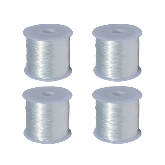4X Beaded Rope 0.6Mm Elastic String, Stretchy Bracelet String Crystal String Bead Cord for Bracelet, Beading and Jewelry Making 50M