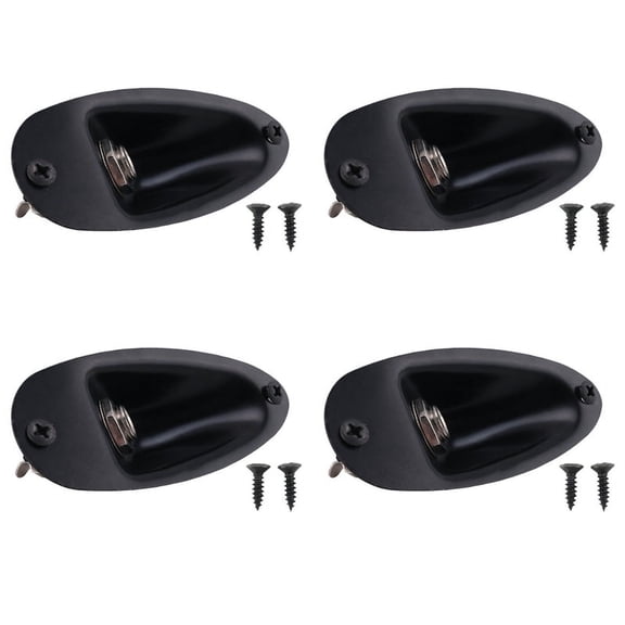 4X Black Boat Style 1/4inch Guitar Pickup Output Input Jack Plug Socket for Guitar