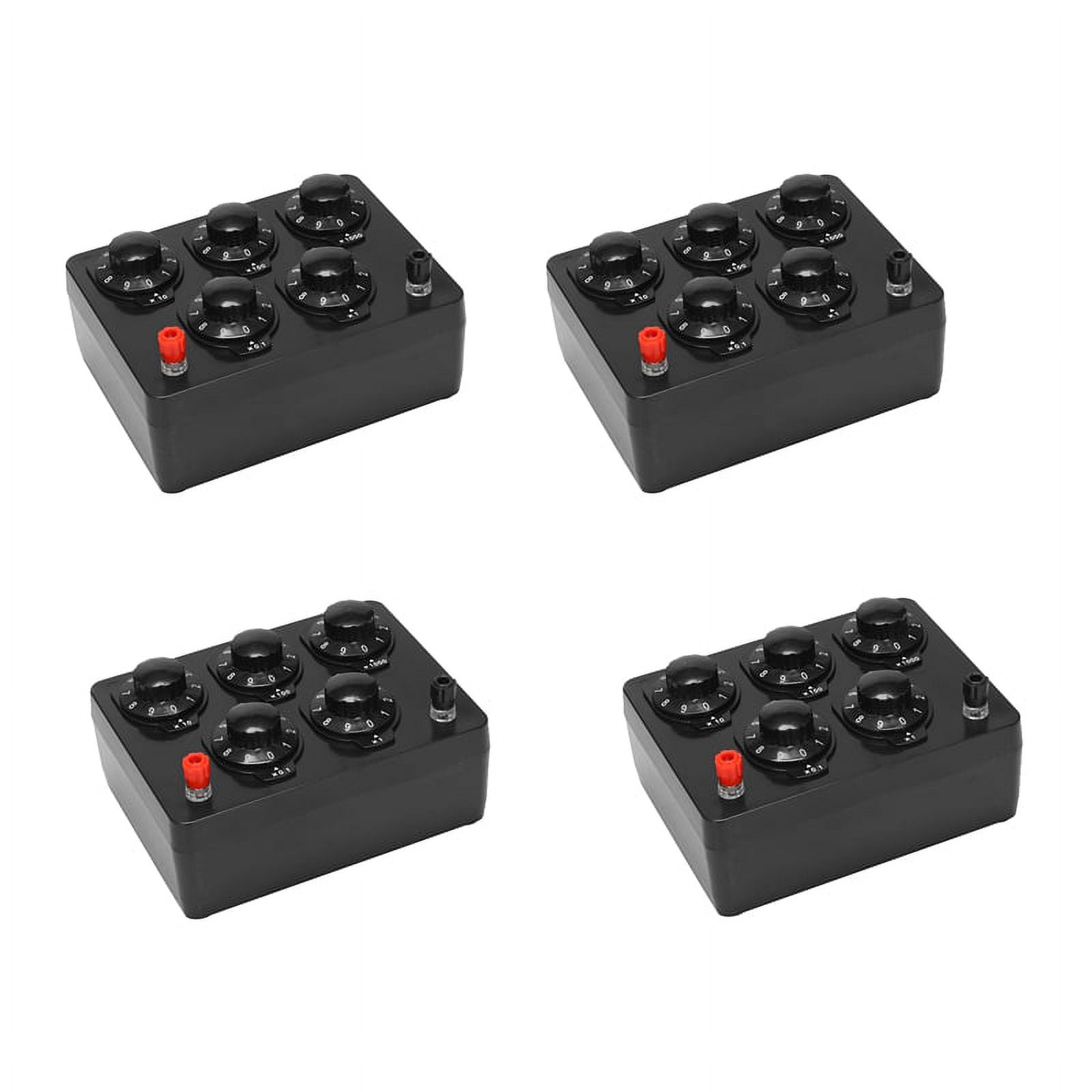 4X Black Resistance Box Iron Variable Decade Resistor Resistance Box 0 ...