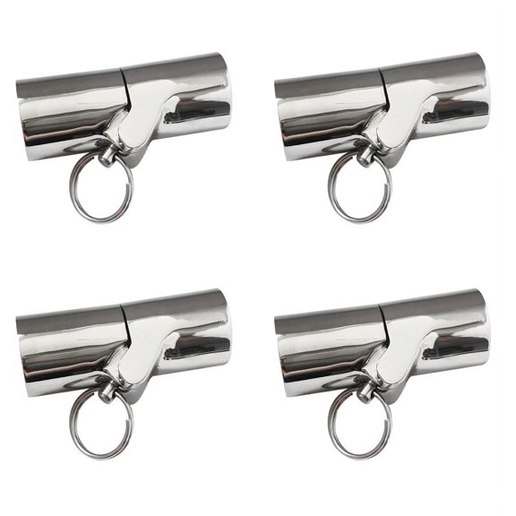 4X Boat Handrail Fitting -Boat Pipe Connector,Folding Swivel Coupling Tube Joint Connector for 7/8Inch (22MM)