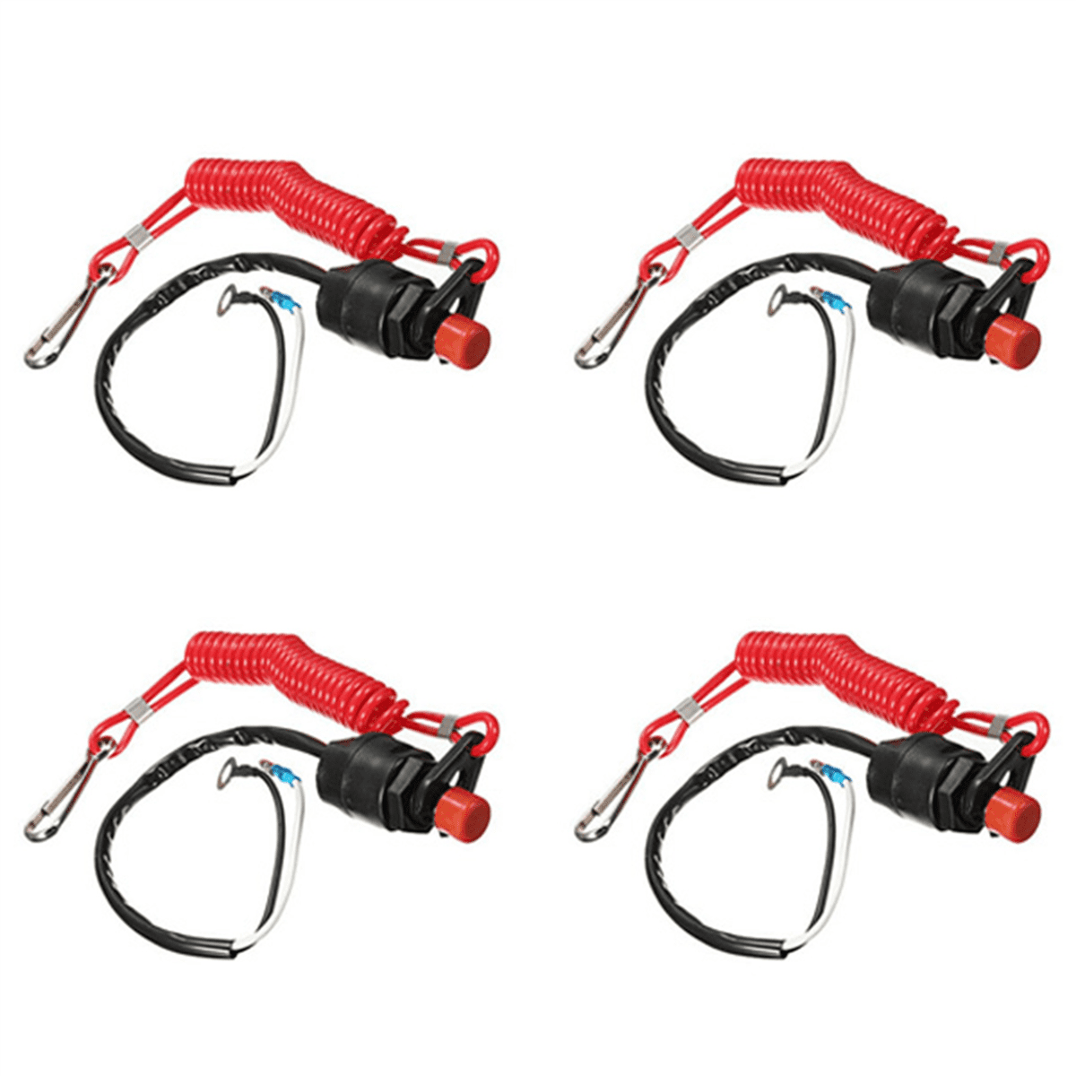 4X Boat Motor Emergency Kill Stop Switch for /Tohatsu Outboard Stop