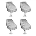 4X Boat Seat Cover, Outdoor Waterproof Pontoon Captain Boat Bench Chair