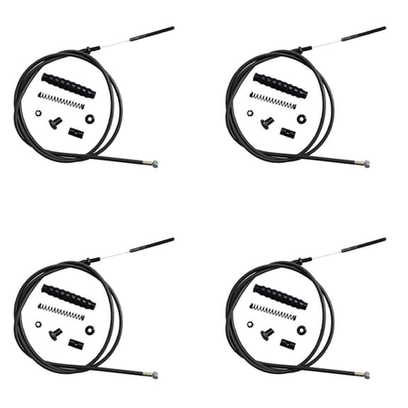 4X Brake Cable Line for MAX G30 KickScooter G30D Electric Scooter Front Wheel Brake Assembly Accessories,4 x Brake cable line,black