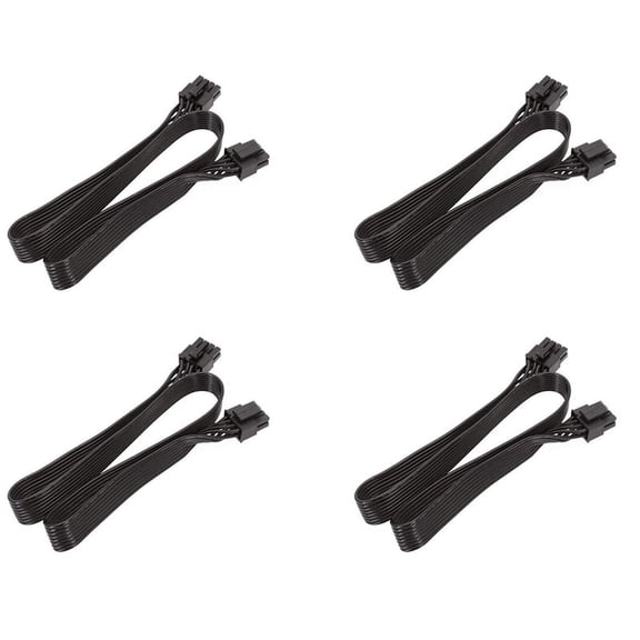 4X CPU 8 Pin to 4+4 Pin ATX Power Supply Cable 8Pin to 8Pin for for and So on Modular Power Supply,4 * CPU 8pin to 4+4pin Power supply Cable,black
