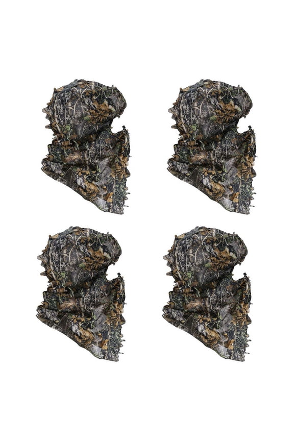 4X Camouflage Hunting 3D Face Mask Hood Outdoor Hunting Fishing Headgear Camo Hat