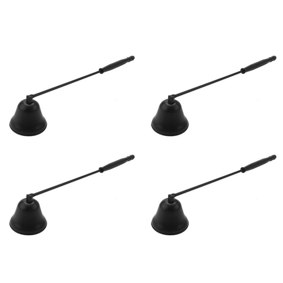 4X Candle Wick Snuffer Stainless Steel Candle Flame Trimmer Bell Shaped Oil Lamp Scissor Cutter Wax Candle Extinguisher