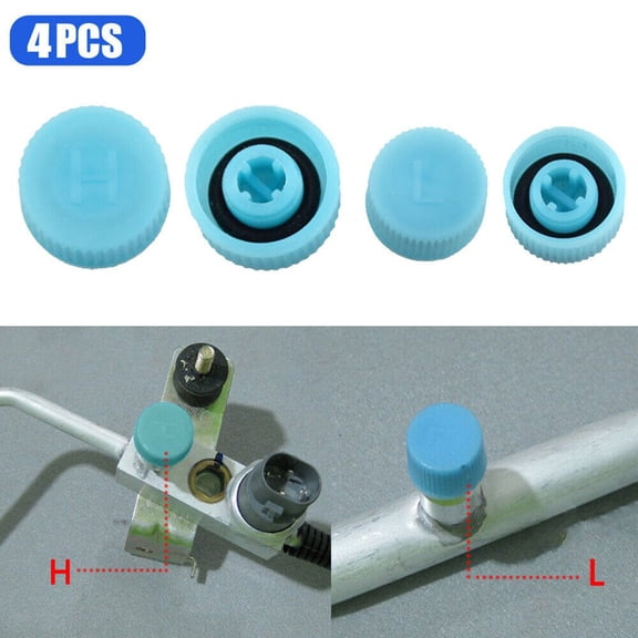 4X Cap High And Low Pressure Ac A/C Cap Valve Air Conditioning Service Fangkenuo