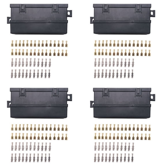 4X Car 11 Way Fuse Holder Relay Box with Terminals Relays Waterproof Connectors