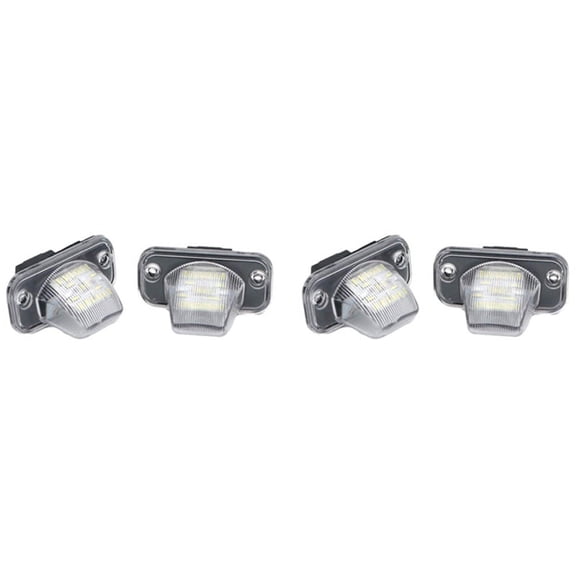 4X Car 18SMD LED License Plate Number Light For Transporter T4/ MK4/ B5 B6 Eurova,4 x license plate light,white