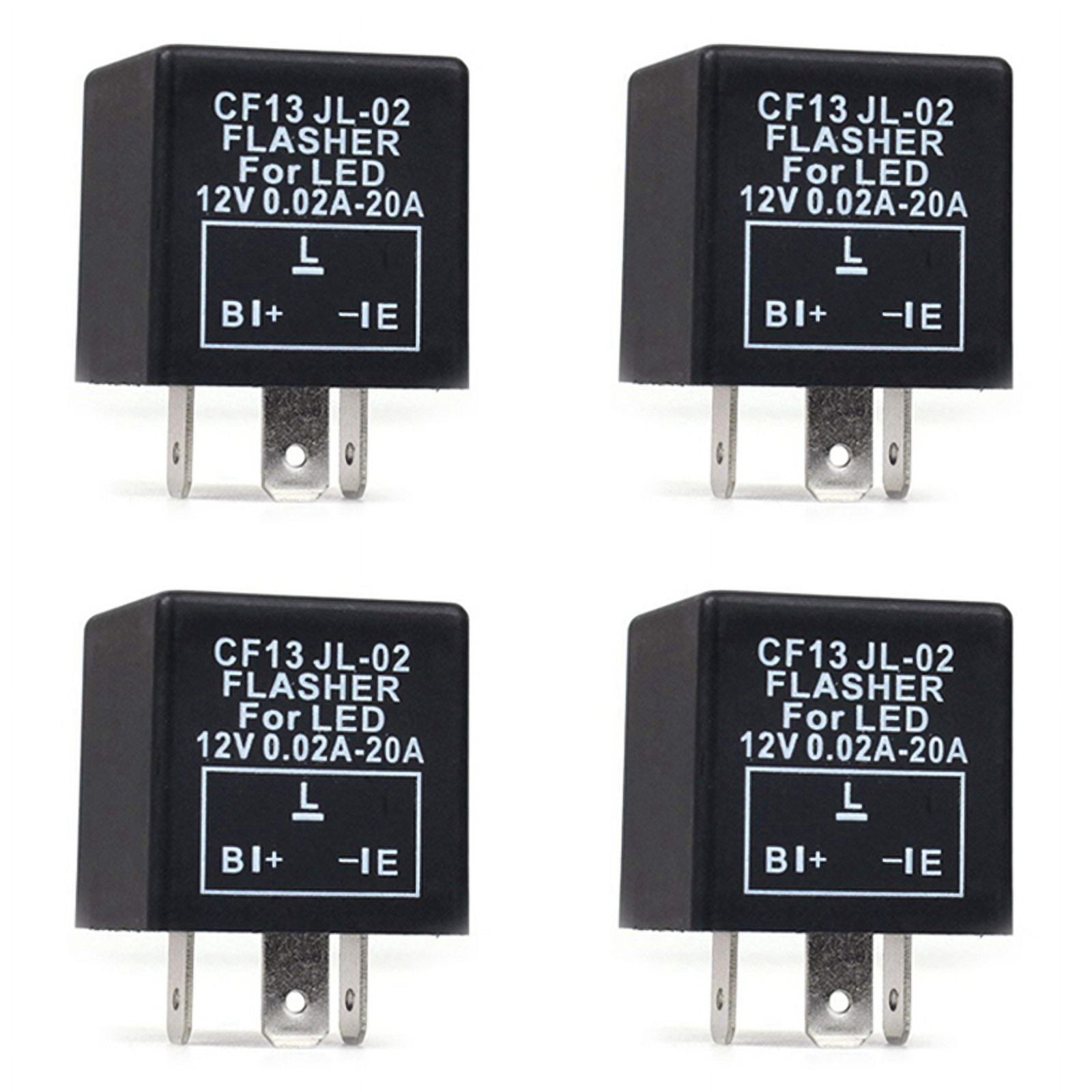 4X Car 3-Pin -13 Electronic LED 12V Flasher Relay Fix for Turn Signal ...