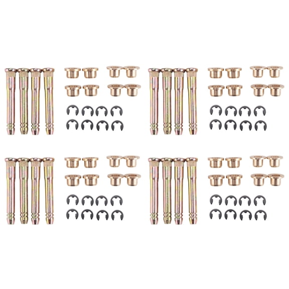 4X Car Door Hinge Pins Pin Bushing Repair Kit Fit for Accord -V Crx Ek Eg,16 * door hinges 32 * bushings 32 * ring clamps,picture color