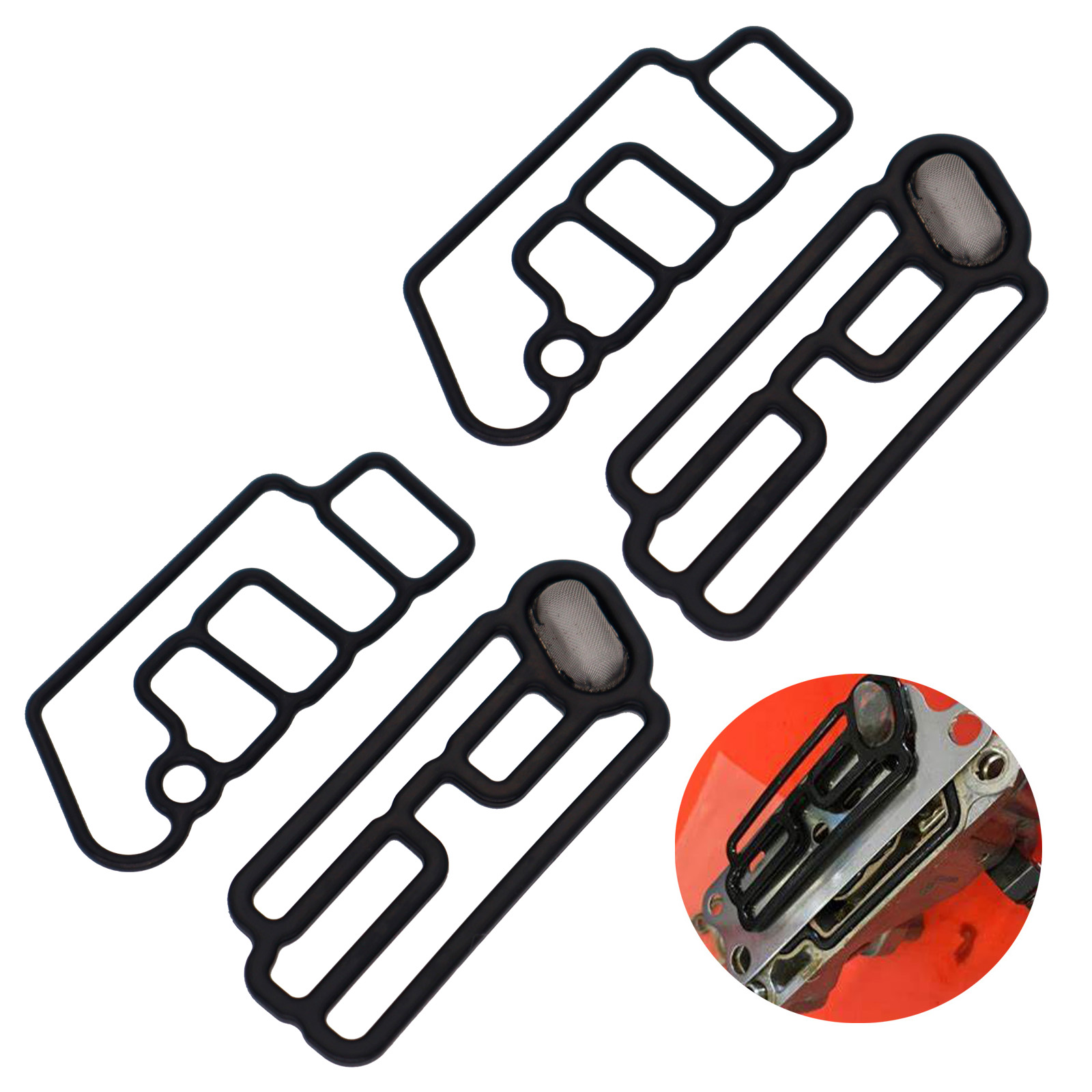 4X Car Engine Cylinder Head Solenoid Gasket for Honda VTEC 15815R70A01