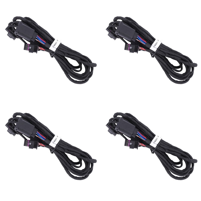 4X Car Front Bumper Parking Sensor Wiring Harness Cable Fit For- 3 4 ...
