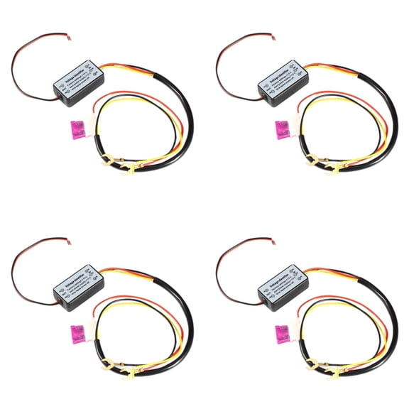 4X Car LED Daytime Running Lights Controller Relay Harness Dimmer on/Off 12-18V Fog Light Controller DRL Controller