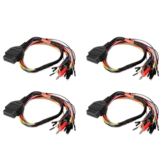 4X Car MPPS V18 Version V18.12.3.8 Breakout Tricore Cable ECU Programming Multi-Connector OBD 16PIN Bench Pinout Cable,4 x OBD Cable,Black