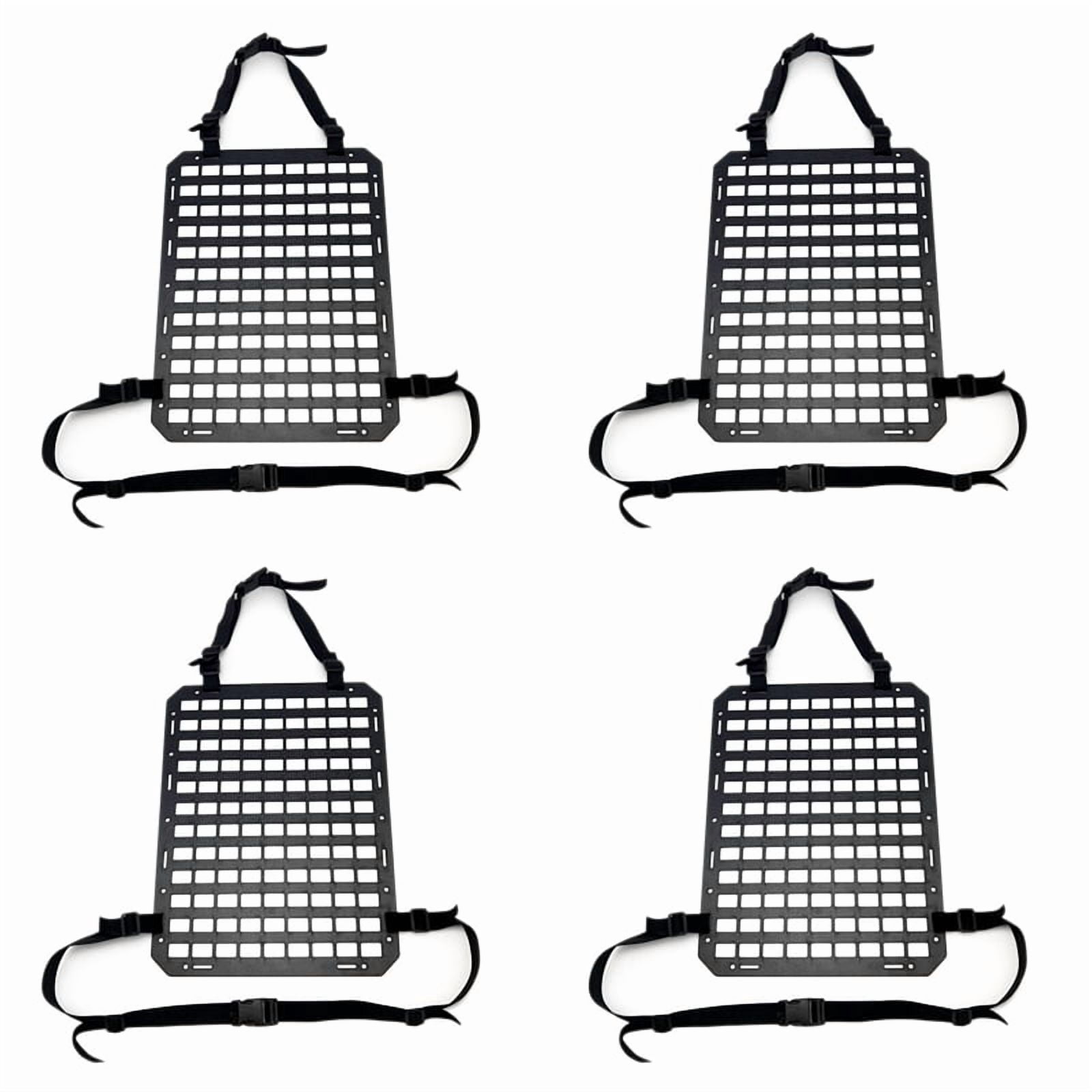 4X Car Seat Back Molle Panel, Molle Panel Organizer for Car, SUV Truck, Equipment Modular for  Pouch Tool Accessories