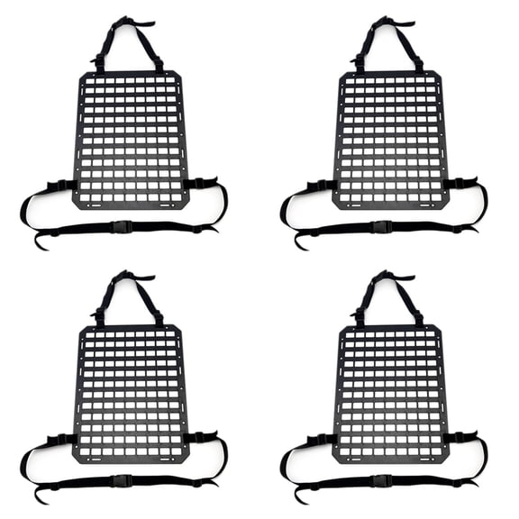 4X Car Seat Back Molle Panel, Molle Panel Organizer for Car, SUV Truck, Equipment Modular for  Pouch Tool Accessories