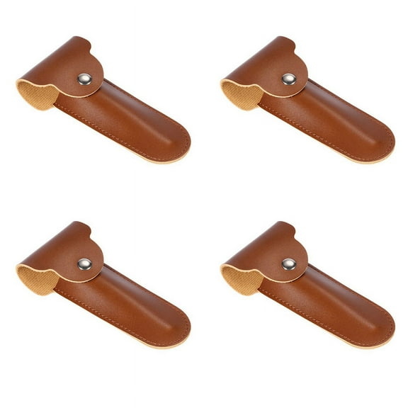 4X Case Travel Holder Manual Double Edge Razors Container PU Leather Bag