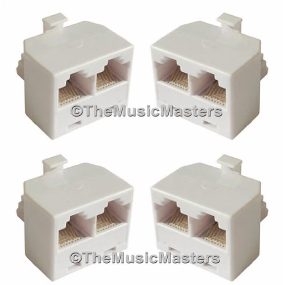 4X Cat5 Network Cable Cord Wire Outlet Splitter Rj-45 Dual 2-Way Connector Vwltw
