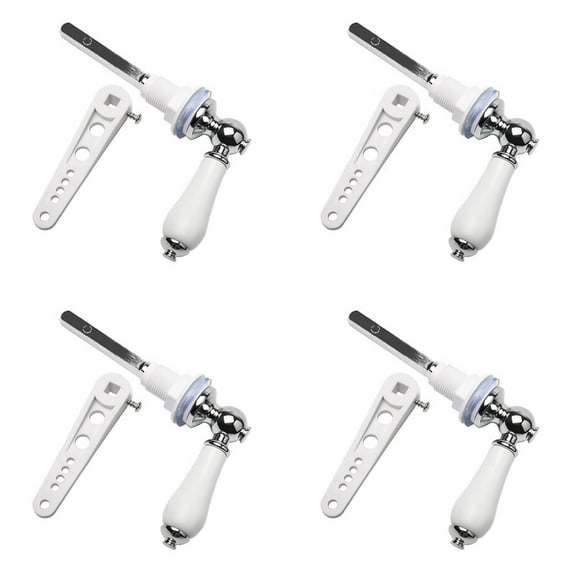 4X Ceramic Toilet Flush Handle, Toilet Handles Flush Lever Traditional Victorian Style Toilet Handle Replacement Kit