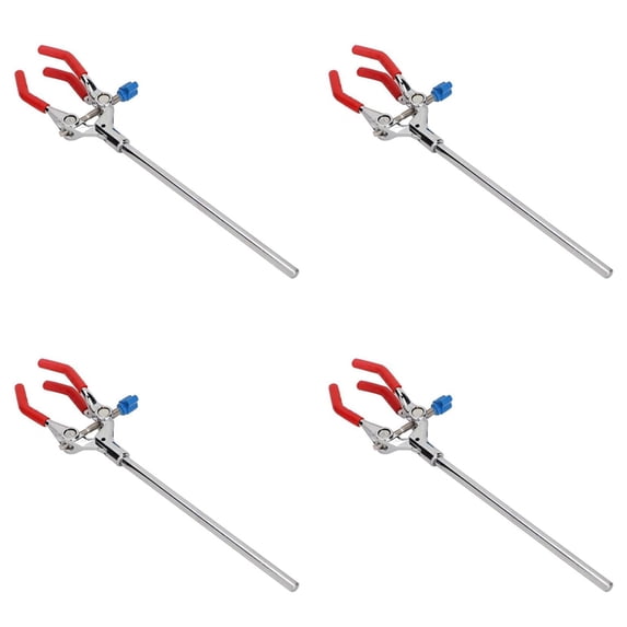 4X Clamp 28cm 3 Finger Style Rubber-Coated Laboratory Clamp ...