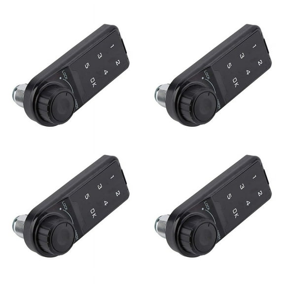 4X Combination Lock, Door Digital Electronic Security Cabinet Coded Locker Contact Keypad Password Key Access Lock-B