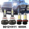 thumbnail image 1 of 4X Combo 9012 LED Headlight Bulb Kit H11/H16 Fog Light for Toyota RAV4 2016-19i, 1 of 5