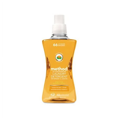 4X Concentrated Laundry Detergent Ginger Mango, 53.5 oz Bottle, 4/Carton