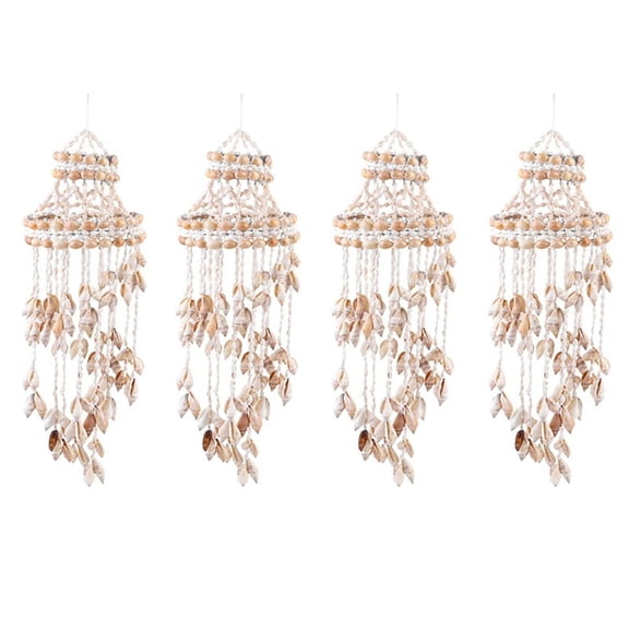 4X Conch Sea Shell Wind Chime Hanging Ornament Wall Decoration Hanging Pendant Stylish Hanging Ornament Hanging