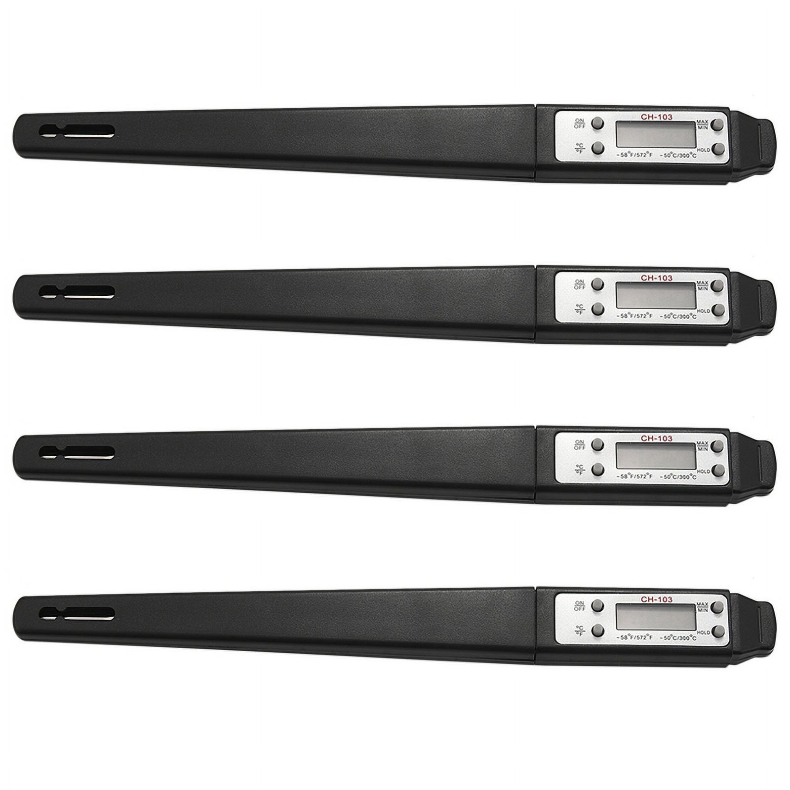 4X Cooking Food Thermometer Digital Instant Reading Meat Thermometer Barbecue Thermometer High (Black)
