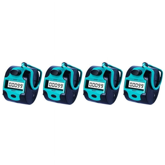 4X Counter Electronic Clicker Manual Digital Counter Finger Ring Mechanical Handheld Counter for Row People Golf