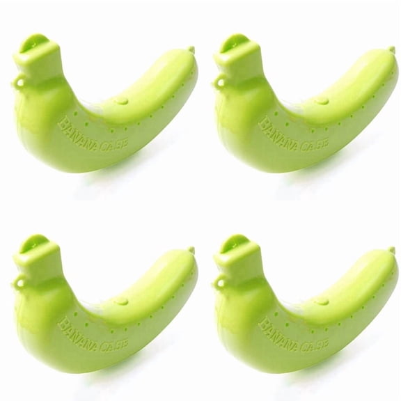 4X Cute Fruit Banana Protector Box Holder Case Lunch Container Storage Banana Case Kitchen Tools Plastic