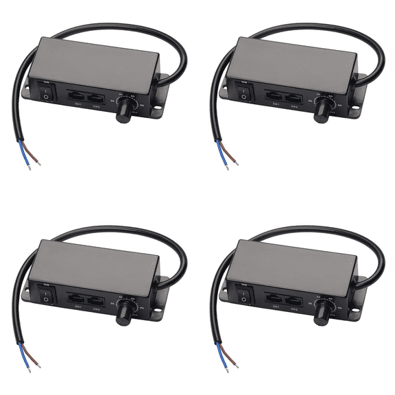 4X DC 0-10V Dimmer Switch Seriesable Sync Controller Rotary ON/ for 0/1-10V Dimmable LED Drivers Electronic Ballasts